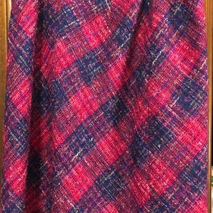 Oscar de la Renta-  pink multi tweed skirt